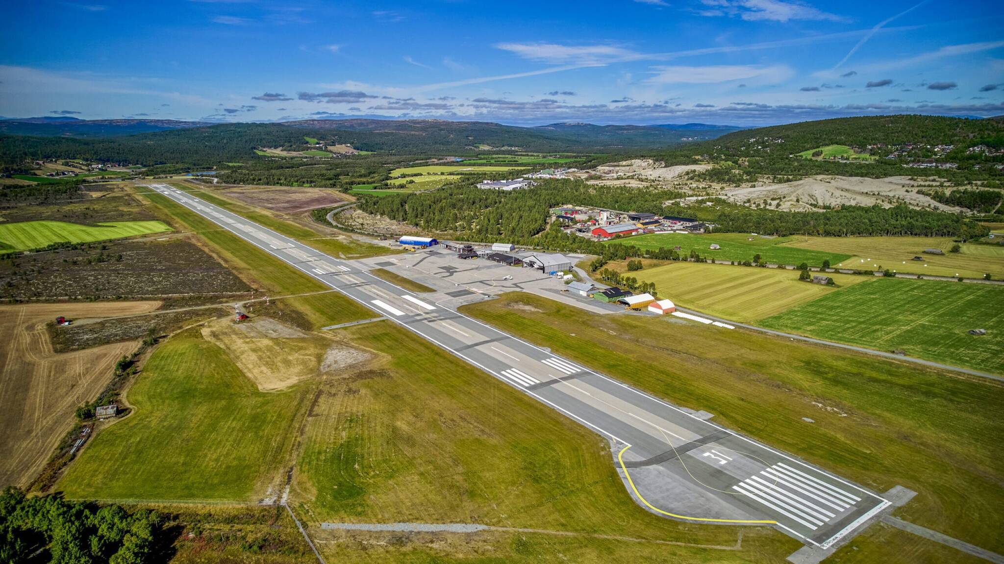 Røros lufthavn. Foto: Green Flyway