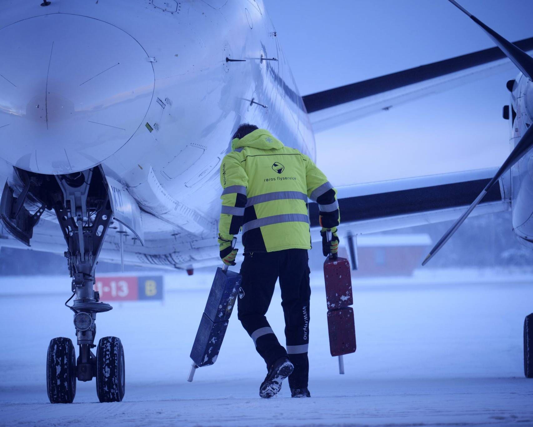 Ankomst på Røros Lufthavn. Foto: Tom Gustavsen