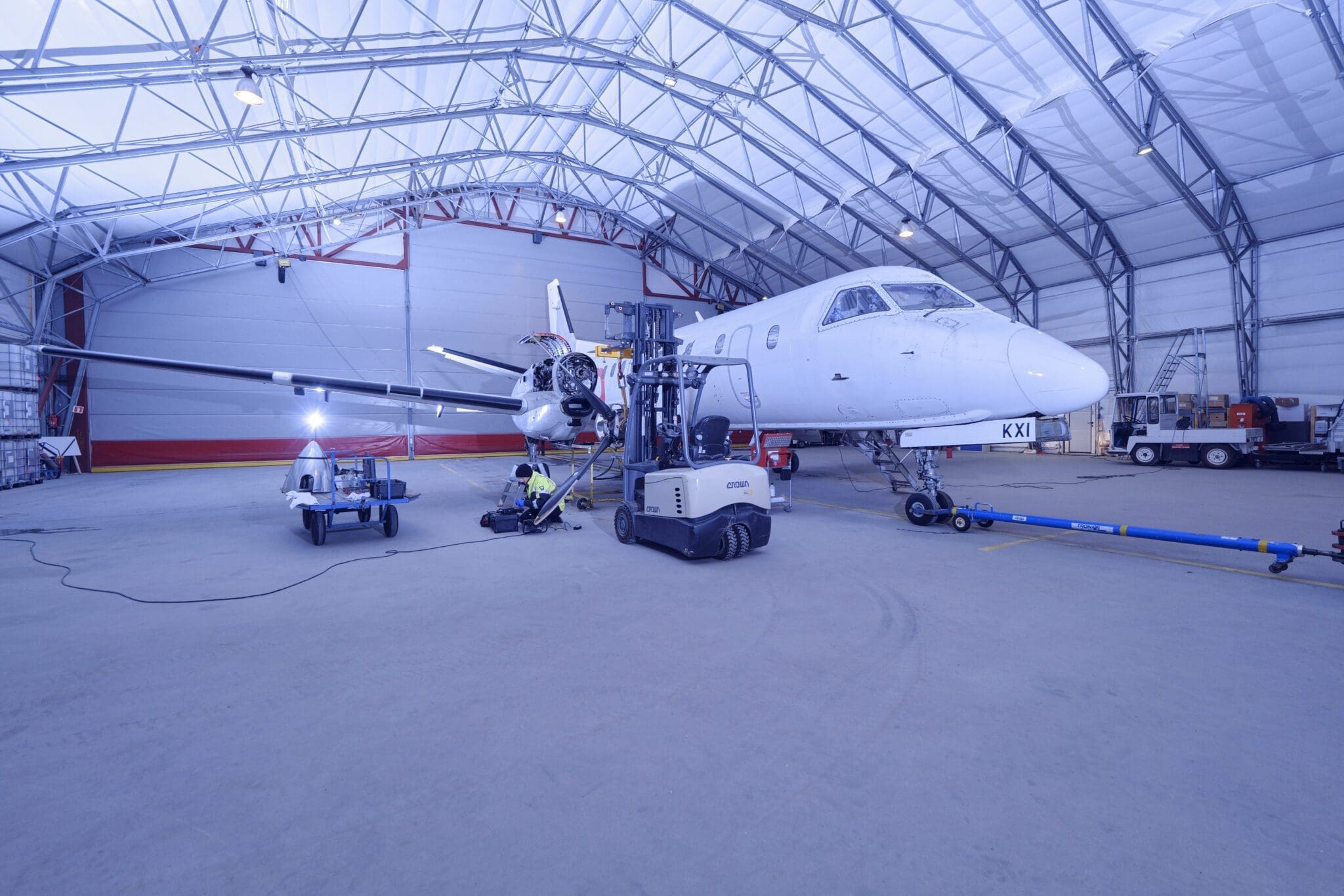 Hangar på Røros Lufthavn. Foto: Tom Gustavsen